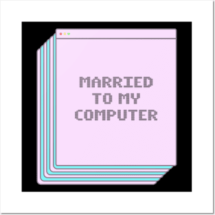 Married to my Computer, Pastel Posters and Art